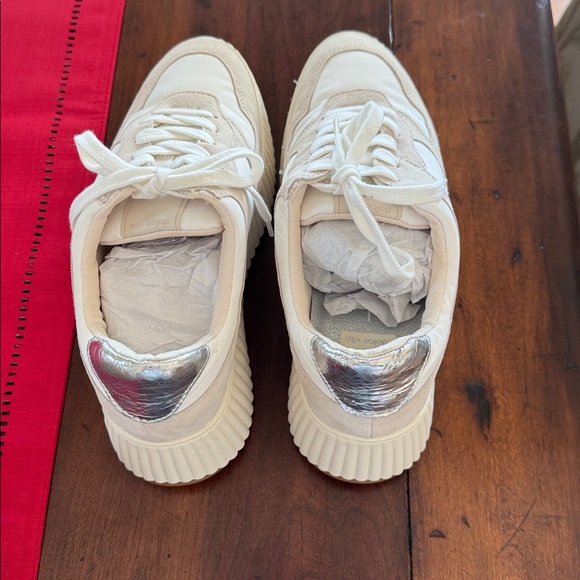 Dolce Vita White and Silver Sneakers - Picture 2 of 4